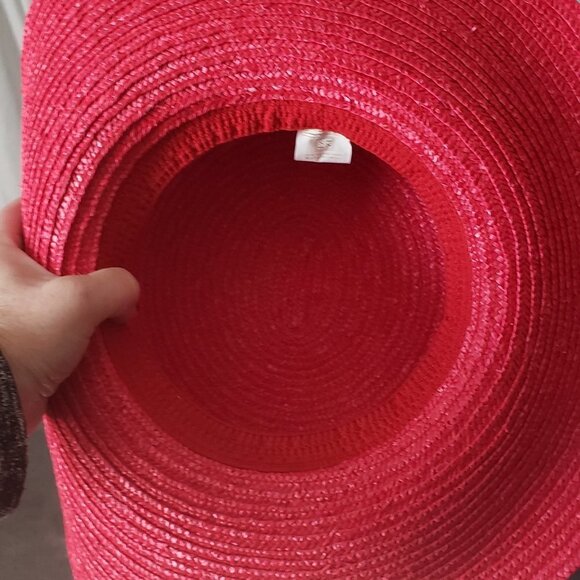 Vintage Ladies SOMETHING SPECIAL Red Hat Society Hat w/Purple Accent - Picture 6 of 9